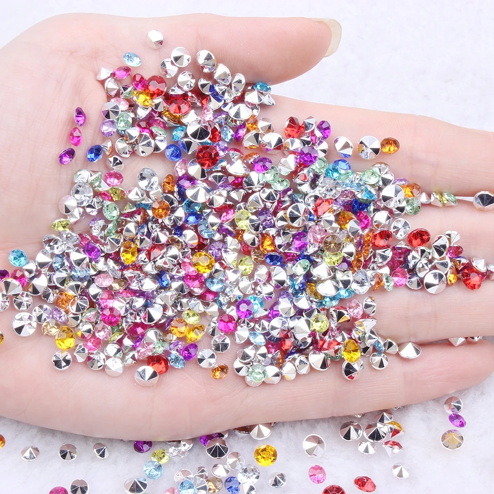 New Acrylic Rhinestones 1.5mm 10000pcs Many Colors Point Back Beads Glue On Round Shape Handimade Craft Ornament Diy Trimming
New Acrylic Rhinestones 1.5mm 10000pcs Many Colors Point Back Beads Glue On Round Shape Handimade Craft Ornament Diy Trimming