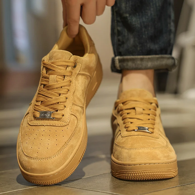 2025New Comfortable Casual First Layer Pigskin Wheat Color Sneakers Casual Men's Shoes High-Quality Men's Shoes
2025New Comfortable Casual First Layer Pigskin Wheat Color Sneakers Casual Men's Shoes High-Quality Men's Shoes