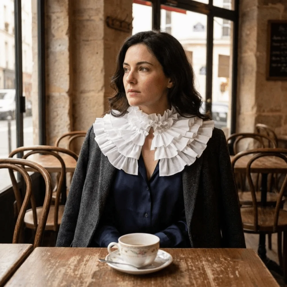 Adjustable Layered Ruffle False Collar Elegant Retro Decorative Ruffle Neckline Classic Exquisite Detachable Collar All-match
Adjustable Layered Ruffle False Collar Elegant Retro Decorative Ruffle Neckline Classic Exquisite Detachable Collar All-match