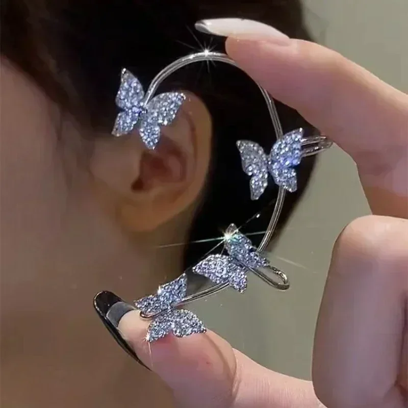 Super Fashion Butterfly Full Diamond Flash Ear Hanging For Woman Female One Piece High End Accessory
Super Fashion Butterfly Full Diamond Flash Ear Hanging For Woman Female One Piece High End Accessory