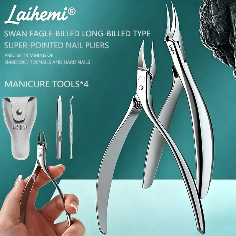 Laihemi 4PCS Manicure tool, Ultra-sharp stainless steel nail clippers, Precise trimming of thick toenails and hard nails
Laihemi 4PCS Manicure tool, Ultra-sharp stainless steel nail clippers, Precise trimming of thick toenails and hard nails