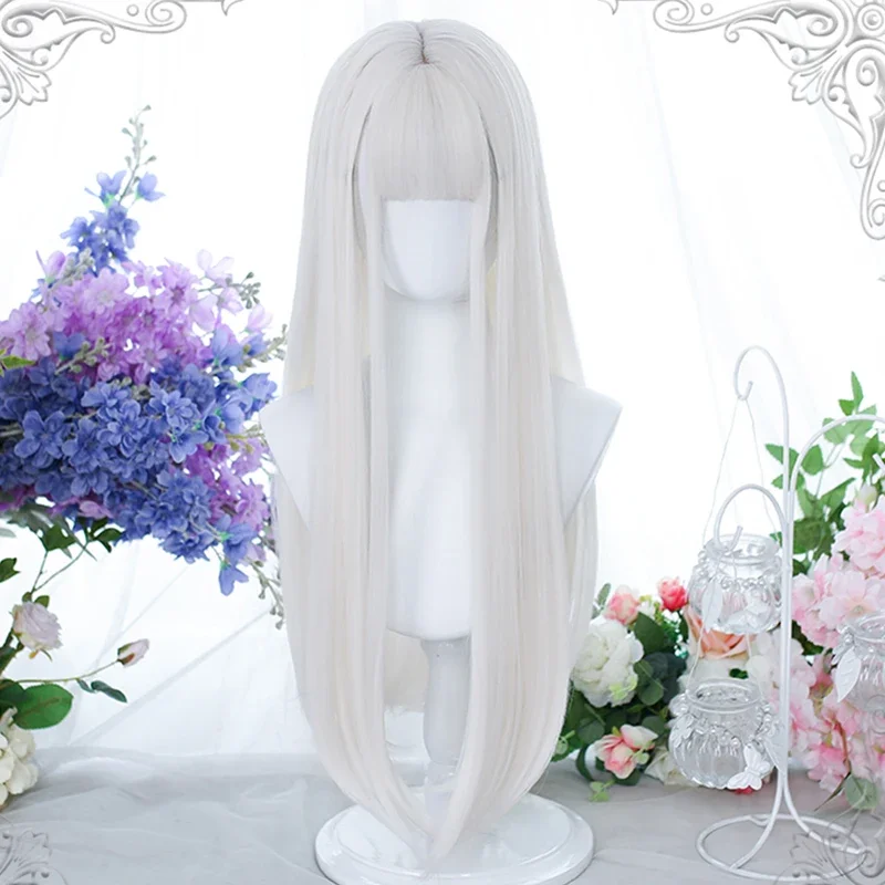 HOUYAN Long straight hair synthetic wig lady powder white bangs gray blue mixed color gradient cosplay lolita wig heat-resistant
HOUYAN Long straight hair synthetic wig lady powder white bangs gray blue mixed color gradient cosplay lolita wig heat-resistant