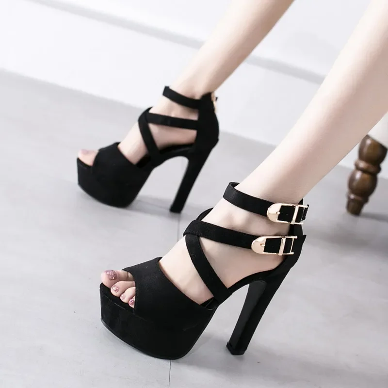 13cm High Heel Sandals 2025 Summer Platform Performance Shoes T Stage Walk Shoes Open Toe Black Sexy Woman Sandals W485
13cm High Heel Sandals 2025 Summer Platform Performance Shoes T Stage Walk Shoes Open Toe Black Sexy Woman Sandals W485