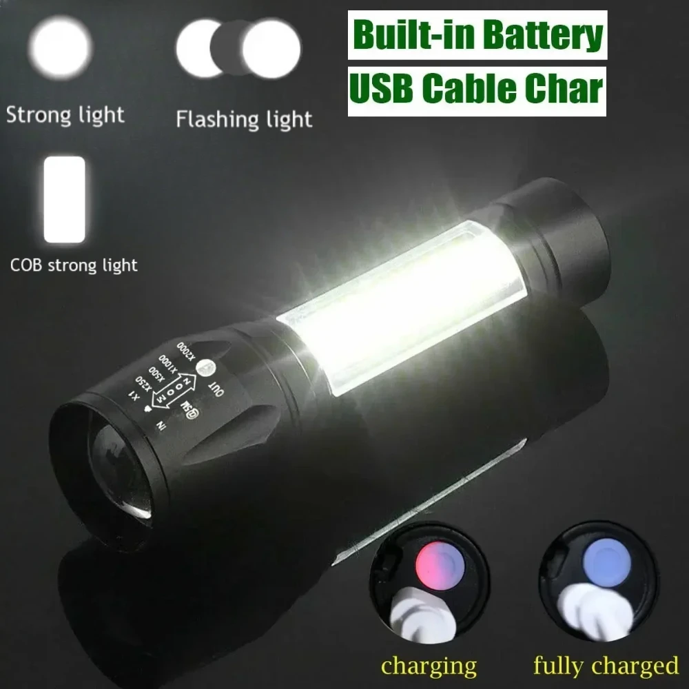 Перезаряжаемый USB-фонарик со светодиодами, маленький карманный фонарь со встроенным аккумулятором, фиксированным фокусом и регулируемым зумом, для кемпинга и поиска, мини-портативный фонарь
Перезаряжаемый USB-фонарик со светодиодами, маленький карманный фонарь со встроенным аккумулятором, фиксированным фокусом и регулируемым зумом, для кемпинга и поиска, мини-портативный фонарь