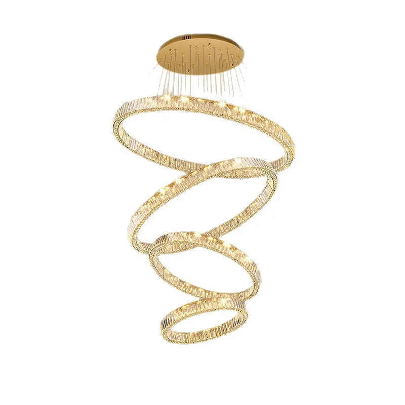 Light luxury villa duplex building chandelier, empty crystal lamp, round staircase long chandelier
Light luxury villa duplex building chandelier, empty crystal lamp, round staircase long chandelier