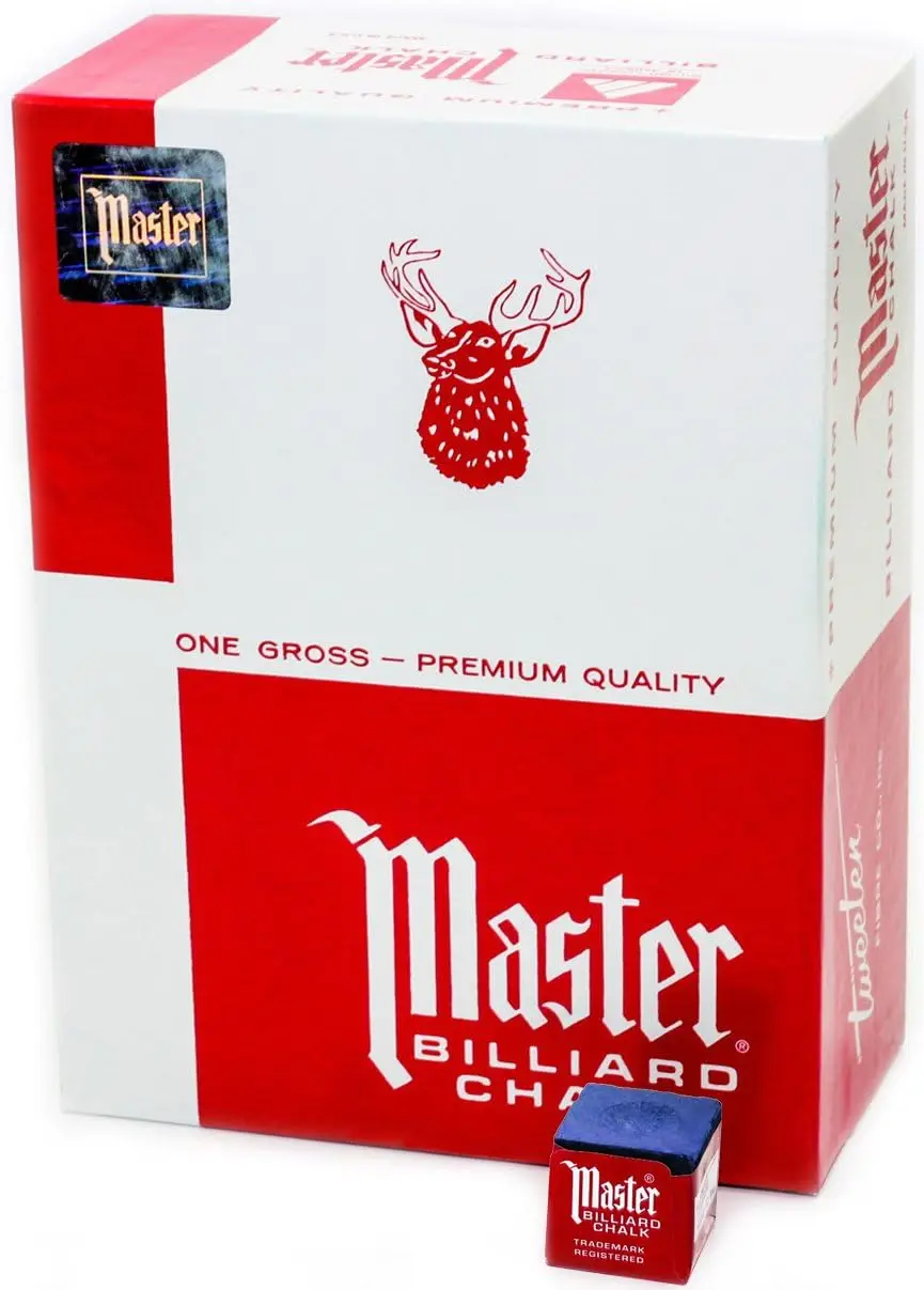 Professional Pool Chalk, Pack of 144 Blue Cubes with Protective Box for Smooth Cue Tip Coating - Billiards Accessories Gift
Professional Pool Chalk, Pack of 144 Blue Cubes with Protective Box for Smooth Cue Tip Coating - Billiards Accessories Gift