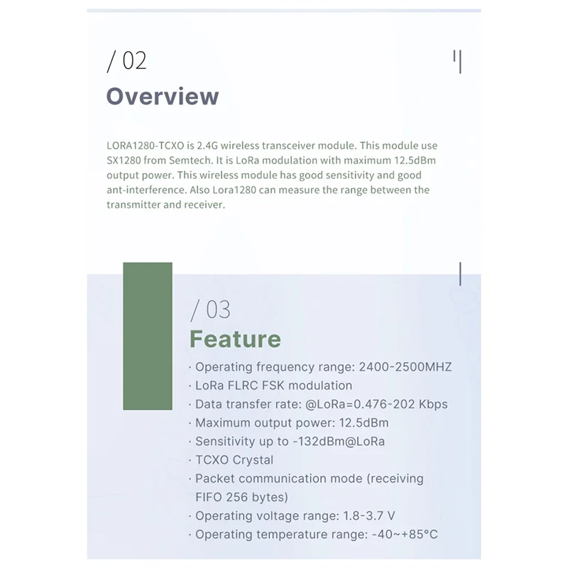 Модуль Lora измерения диапазона Hot Ltem LORA1280-TCXO 2,4 ГГц
Модуль Lora измерения диапазона Hot Ltem LORA1280-TCXO 2,4 ГГц