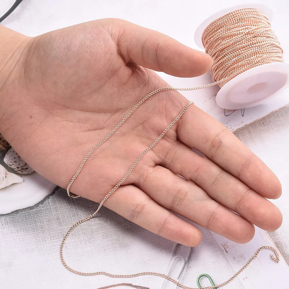 1 Roll 10M Jewelry Making Chain Copper DIY Accessory Necklace Bracelet Sweater Chain Reliable Easy to Use DIY Accessory
1 Roll 10M Jewelry Making Chain Copper DIY Accessory Necklace Bracelet Sweater Chain Reliable Easy to Use DIY Accessory
