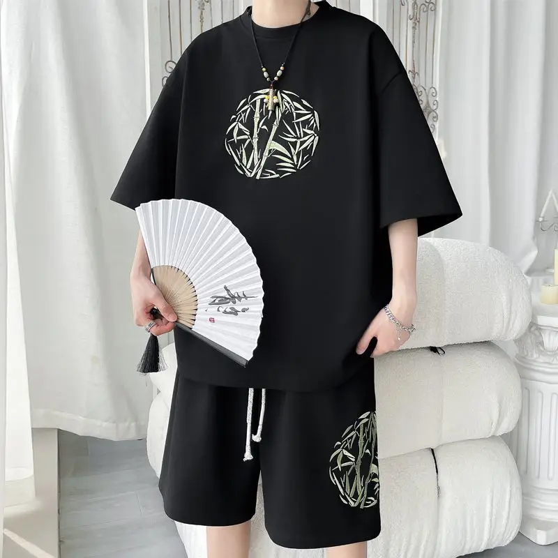 Men's Shorts Set Print Black Graphic Male T Shirt Short Sets 2025 Trend Elastic Loose Trends Costumes Luxury Baggy Basic Stylish
Men's Shorts Set Print Black Graphic Male T Shirt Short Sets 2025 Trend Elastic Loose Trends Costumes Luxury Baggy Basic Stylish