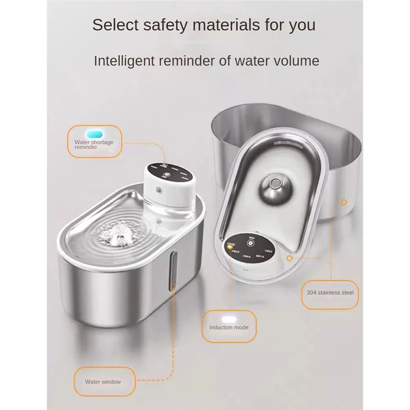 Stainless Steel Pet Water Fountains Dog Water Fountain For Dog And Cats 3L Water Bowl Dispenser W/Filter Drinking Bowls
Stainless Steel Pet Water Fountains Dog Water Fountain For Dog And Cats 3L Water Bowl Dispenser W/Filter Drinking Bowls