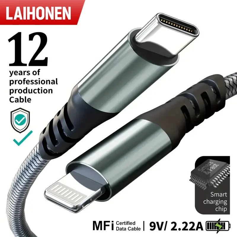 USB C to Lightning 10ft for iPhone Fast Charging Braided Data CableHHH
USB C to Lightning 10ft for iPhone Fast Charging Braided Data CableHHH