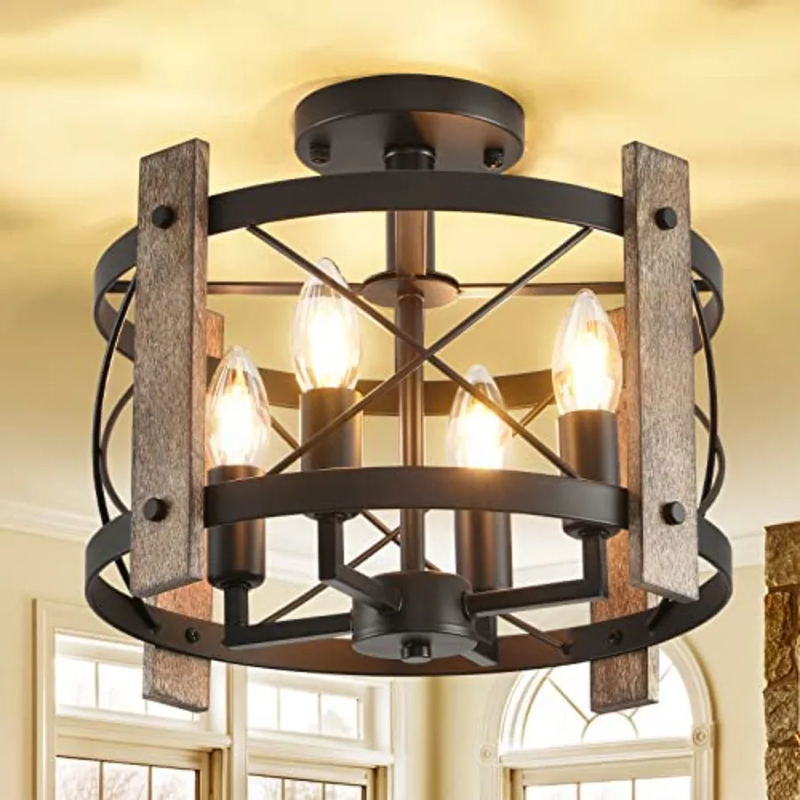 Semi Flush Mount Ceiling Light 4-Light Ceiling Light Fixture Farmhouse Chandelier Ceiling Light Rustic Industrial Dining Room L
Semi Flush Mount Ceiling Light 4-Light Ceiling Light Fixture Farmhouse Chandelier Ceiling Light Rustic Industrial Dining Room L