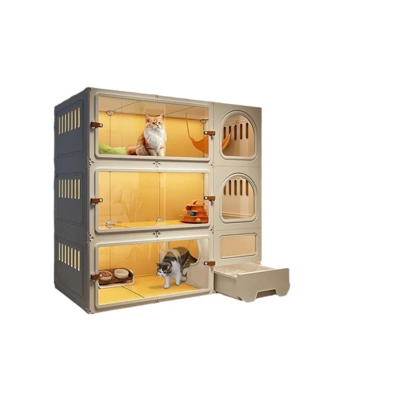Cat villa with toilet, drawer type integrated interior, large free space, one bedroom, one living room, one bathroom, household
Cat villa with toilet, drawer type integrated interior, large free space, one bedroom, one living room, one bathroom, household