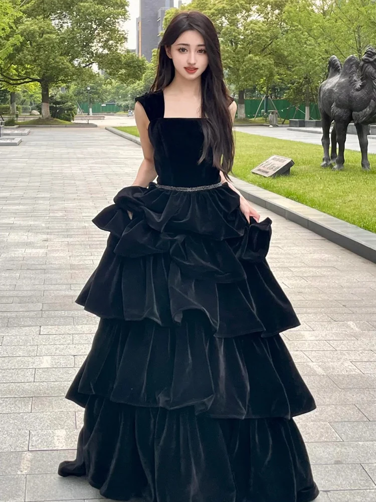 Длинное вечернее платье Bla Long Strapl для выпускного вечера, конференций, торжеств, корейская версия, приталенный крой, для элегантных дам
Длинное вечернее платье Bla Long Strapl для выпускного вечера, конференций, торжеств, корейская версия, приталенный крой, для элегантных дам