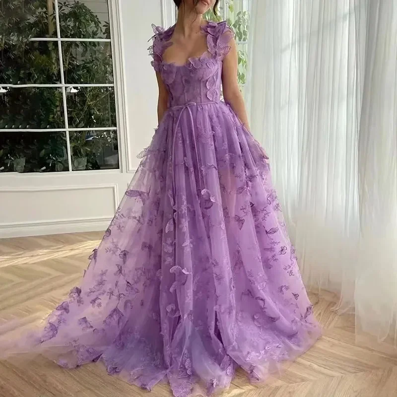 2025 Spring Summer New Women's Clothing Tulle Spaghetti Straps Sleeveless High Slit Dress Lace Up Back
2025 Spring Summer New Women's Clothing Tulle Spaghetti Straps Sleeveless High Slit Dress Lace Up Back