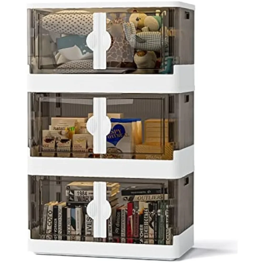 Collapsible Storage Bins with Lids, 8.2 Gal Foldable Stackable Storage Bins with Doors and Wheels, Folding Storage Boxes
Collapsible Storage Bins with Lids, 8.2 Gal Foldable Stackable Storage Bins with Doors and Wheels, Folding Storage Boxes