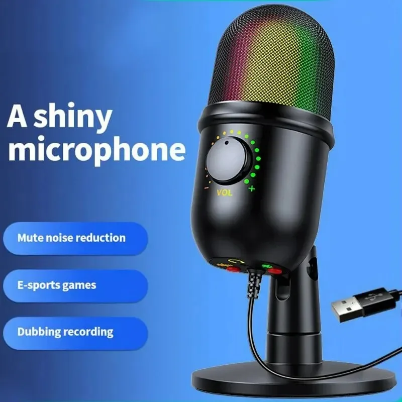 USB Microphone Studio Professional Condenser Microphone for PC Computer Recording Streaming Gaming Karaoke Singing Mic
USB Microphone Studio Professional Condenser Microphone for PC Computer Recording Streaming Gaming Karaoke Singing Mic