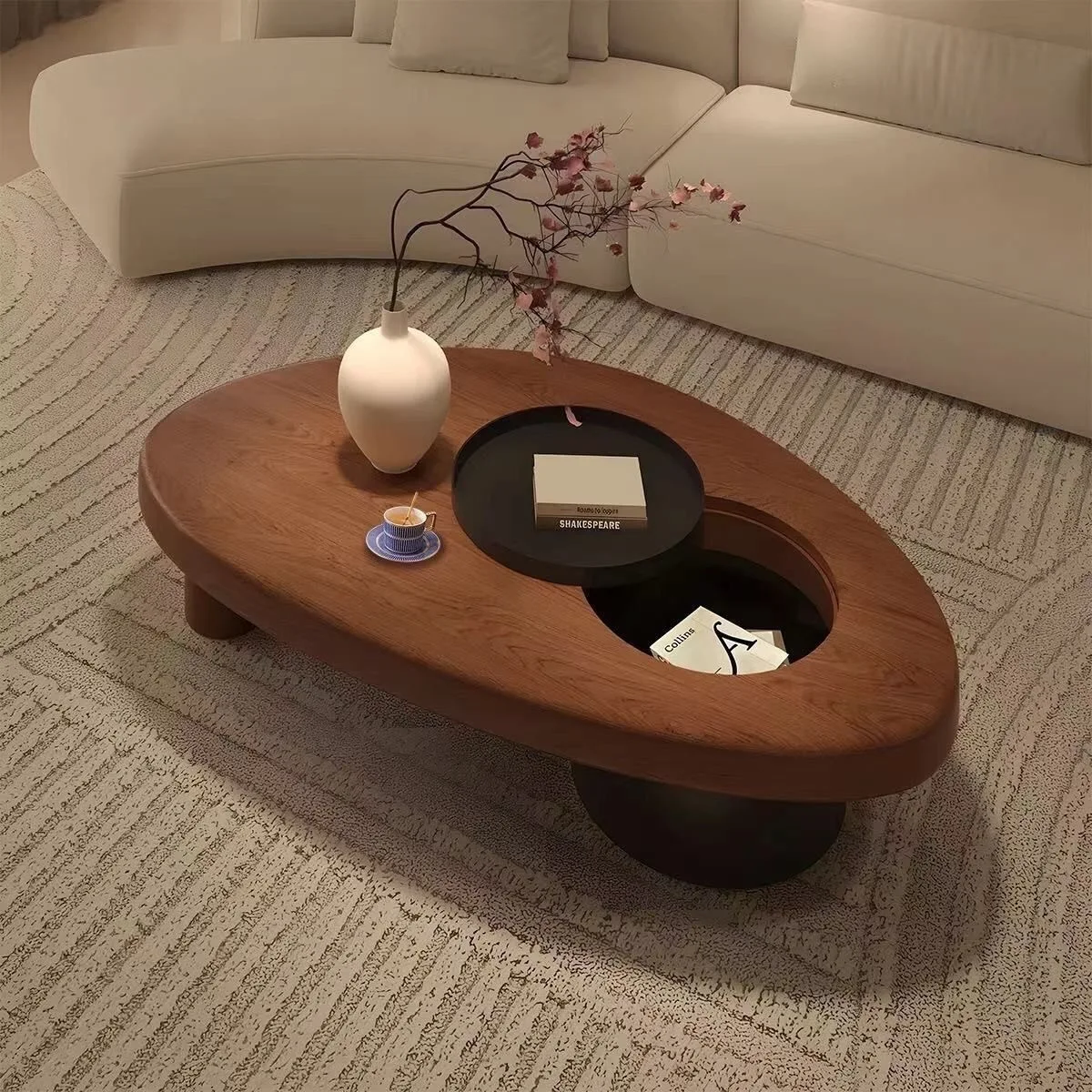 Medieval style solid wood special-shaped coffee table, living room home 2024 new wabi sandy wind small apartment creative
Medieval style solid wood special-shaped coffee table, living room home 2024 new wabi sandy wind small apartment creative