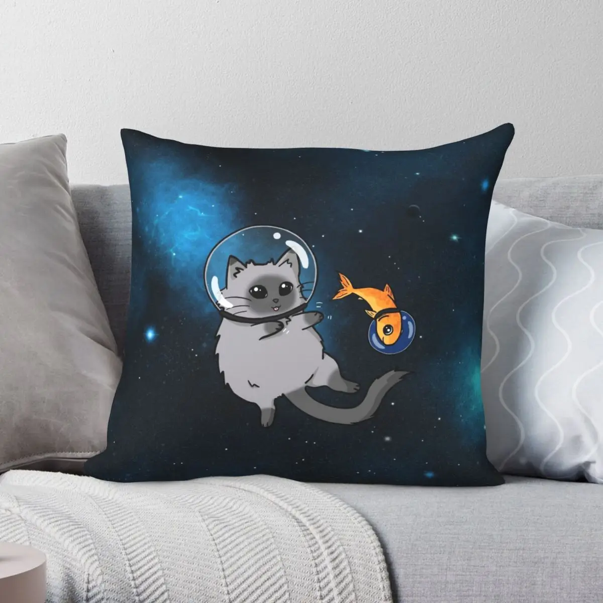 Spacecat And Spacefish Pillowcase Polyester Linen Velvet Pattern Zip Decor Throw Pillow Case Bed Cushion Cover
Spacecat And Spacefish Pillowcase Polyester Linen Velvet Pattern Zip Decor Throw Pillow Case Bed Cushion Cover
