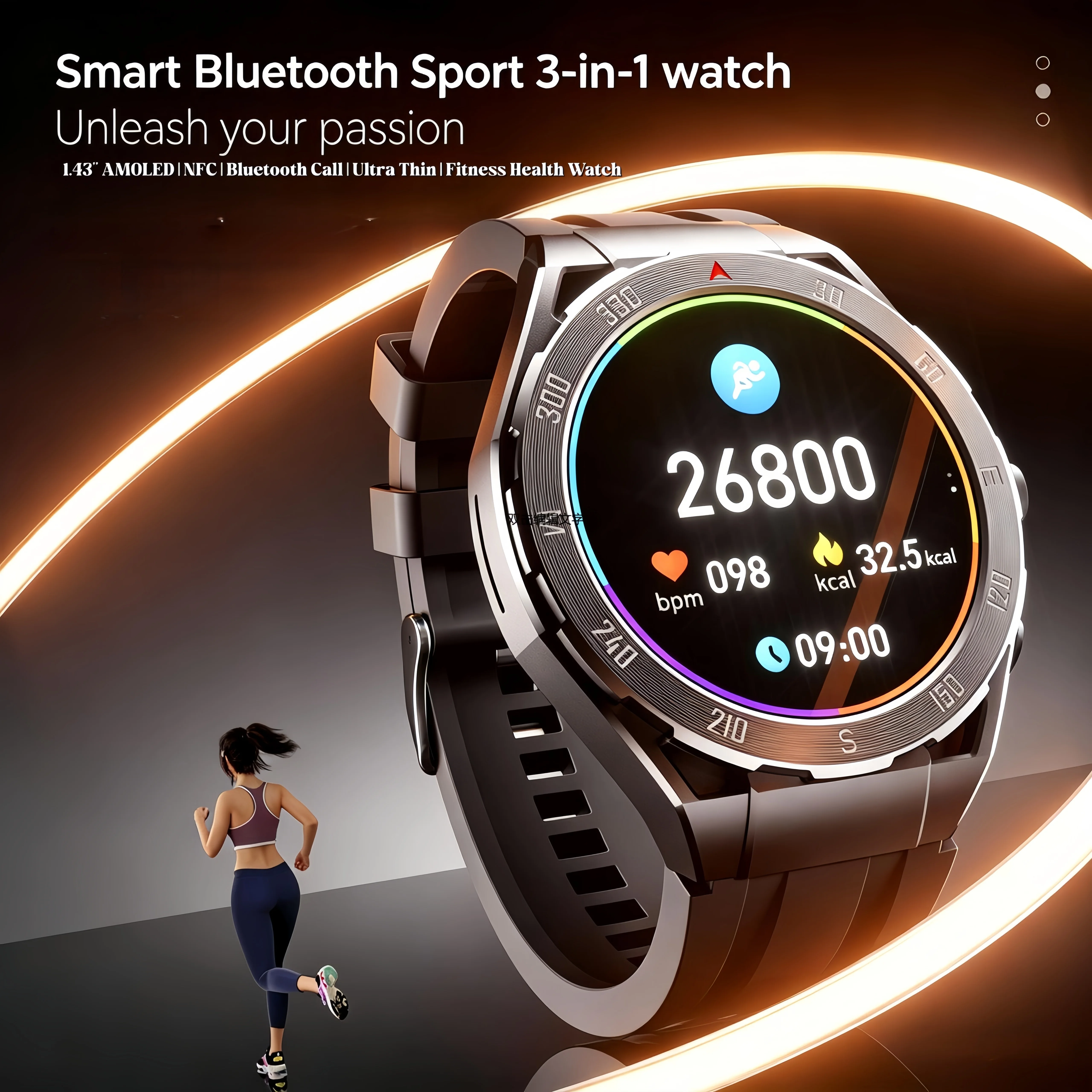 Ultra Thin 2 In 1 TWS Earphones Smart Watch Local Music Playing BlueTooth Call Health Sports 1.43" AMOLED Screen Earbuds Watch
Ultra Thin 2 In 1 TWS Earphones Smart Watch Local Music Playing BlueTooth Call Health Sports 1.43" AMOLED Screen Earbuds Watch