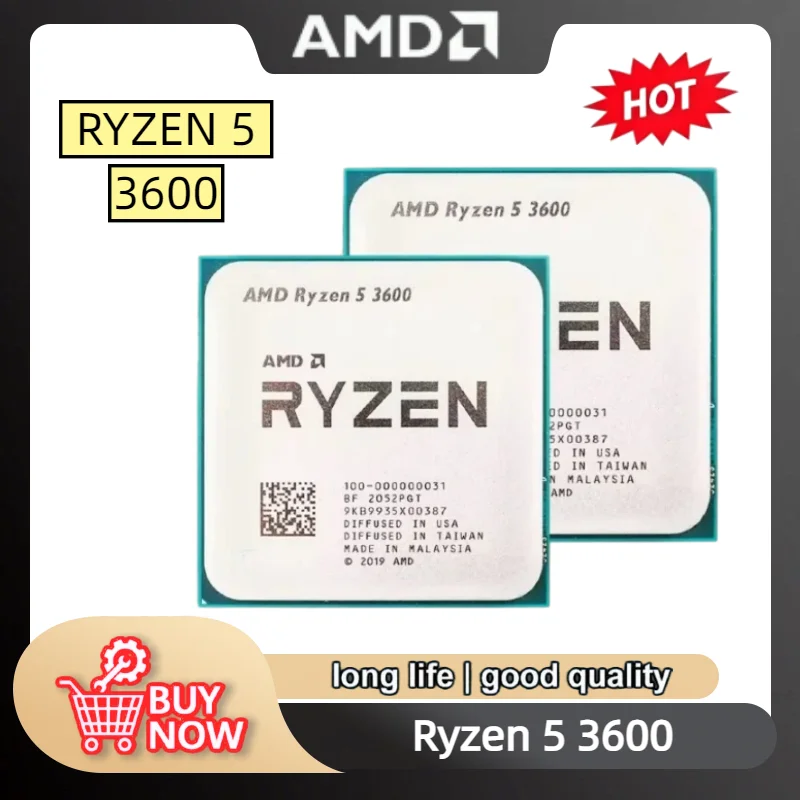 AMD Ryzen 5 R5 3600 3.6GHz 6-Core 12-Thread CPU Processor LGA AM4 Hot Sale