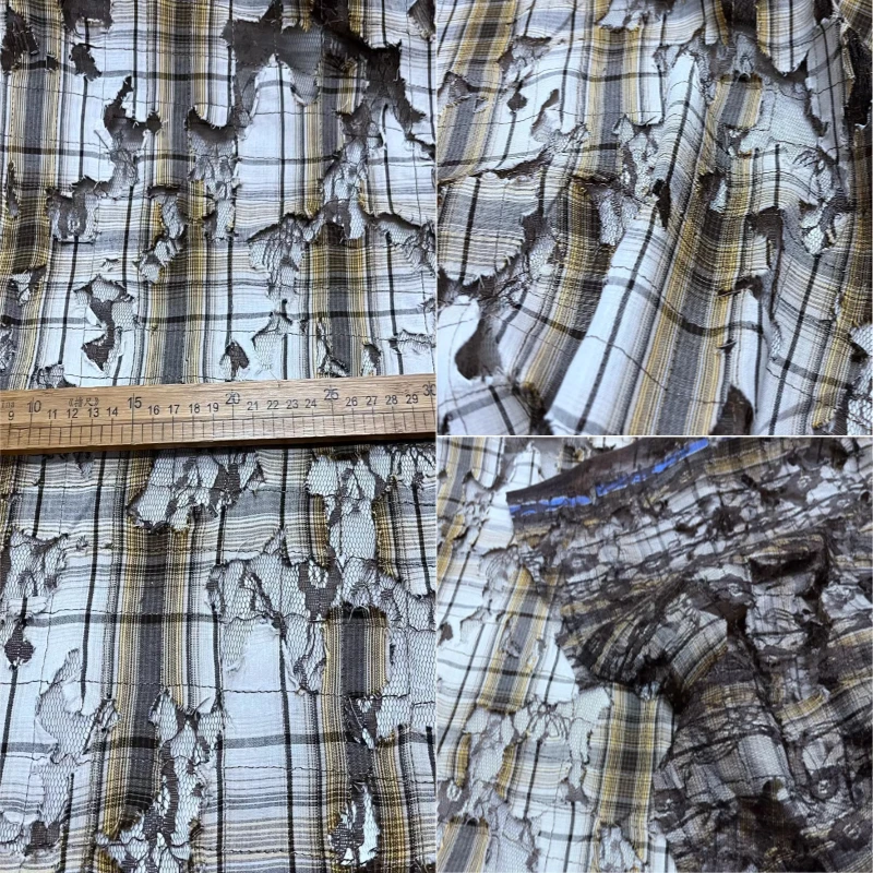 1meter Coffee Brown Lace Distressed Check Shirt Fabric Spring Summer Retro Cotton Blend Breathable Handmade Sewing DIY Fashion
1meter Coffee Brown Lace Distressed Check Shirt Fabric Spring Summer Retro Cotton Blend Breathable Handmade Sewing DIY Fashion
