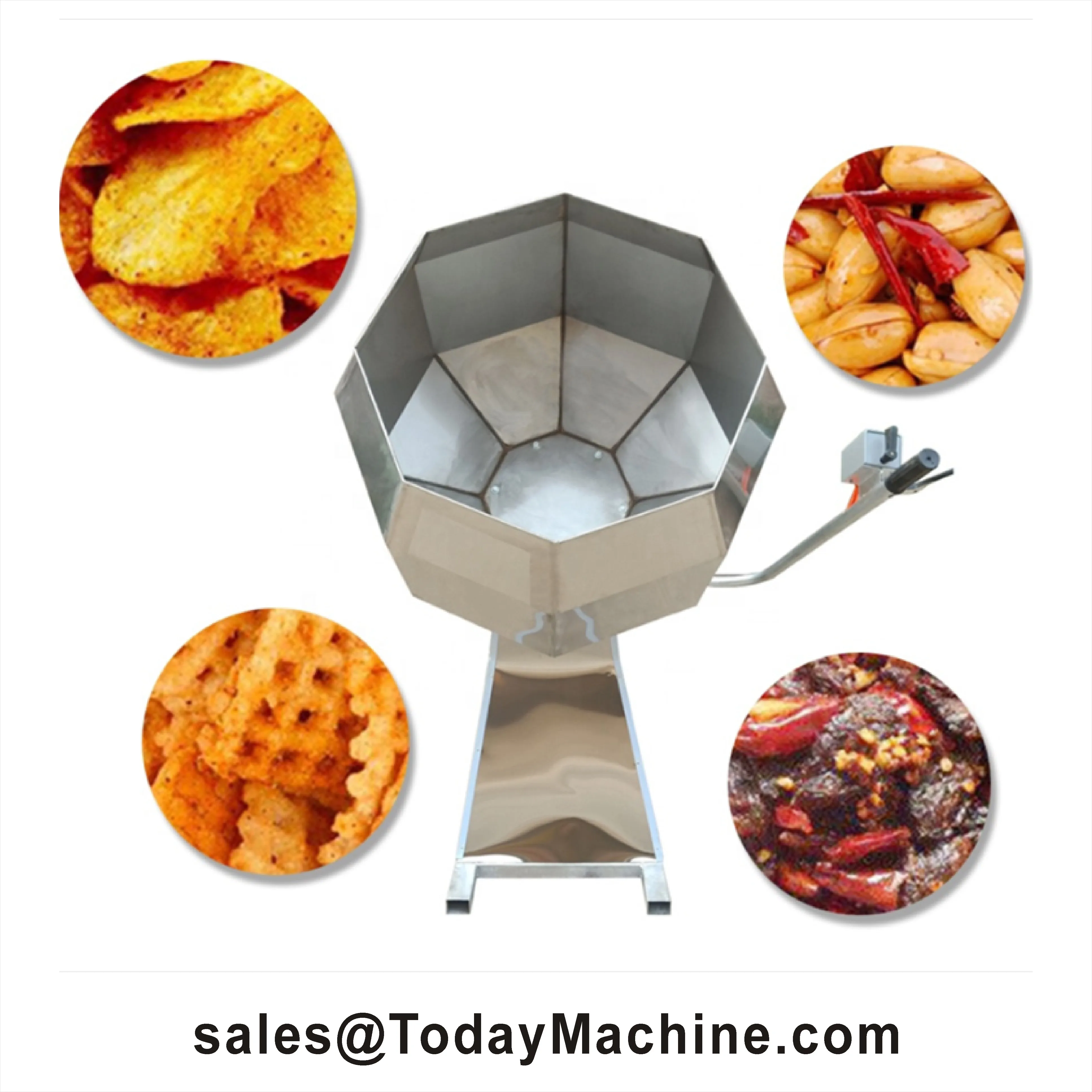 Snack Nut Seasoning Coating Machine | 10kg Octagonal Drum Flavor Mixer for Cashew Peanut Chips Powder Mixing
Snack Nut Seasoning Coating Machine | 10kg Octagonal Drum Flavor Mixer for Cashew Peanut Chips Powder Mixing