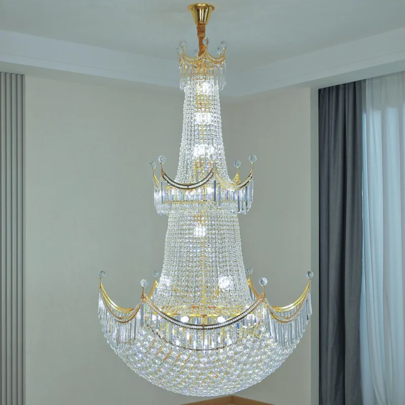 High-end European-style Crystal LED Chandelier For Living Room Villa Duplex And Luxury Hotel Lobby Home Appliance Light Fixture
High-end European-style Crystal LED Chandelier For Living Room Villa Duplex And Luxury Hotel Lobby Home Appliance Light Fixture
