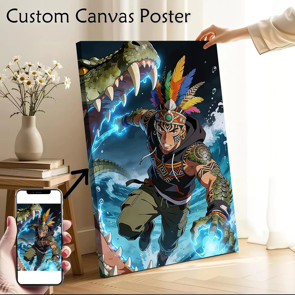 Man Fighting a Crocodile With Lightning Canvas Poster Printed Canvas Painting Wall Art for Fans Wand Deko Home Decor Accessories
Man Fighting a Crocodile With Lightning Canvas Poster Printed Canvas Painting Wall Art for Fans Wand Deko Home Decor Accessories