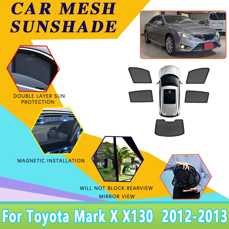 For Toyota Mark X X130 2012-2013 Side Car Sunshade Mesh Visors Windshield Curtain Heat insulation UV Protection Car Accessories
For Toyota Mark X X130 2012-2013 Side Car Sunshade Mesh Visors Windshield Curtain Heat insulation UV Protection Car Accessories