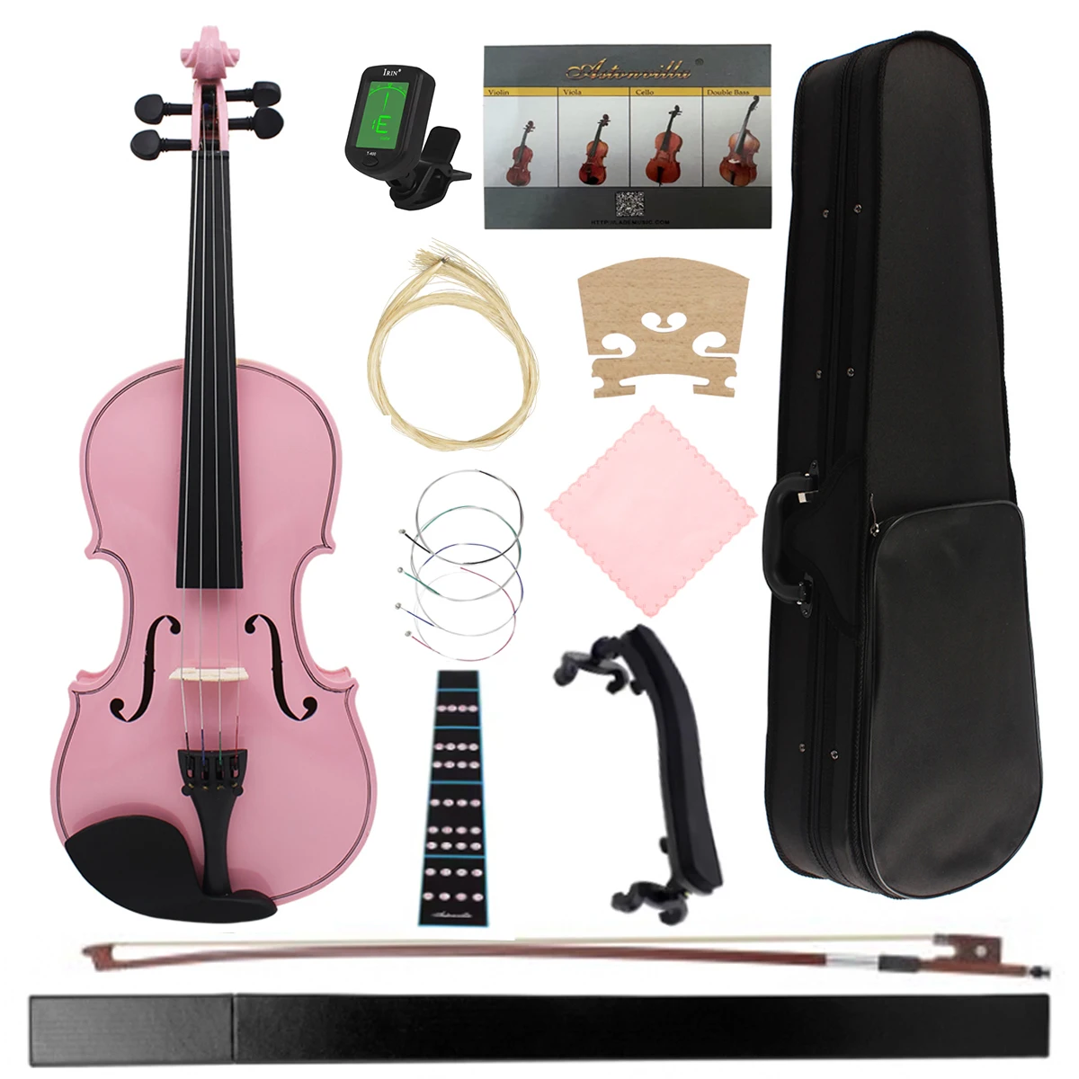 4/4 Beginners Pink Violin Maple Panel Violin with Case Bow Strings Shoulder Rest Parts Suitable Child Music Lesson Study
4/4 Beginners Pink Violin Maple Panel Violin with Case Bow Strings Shoulder Rest Parts Suitable Child Music Lesson Study
