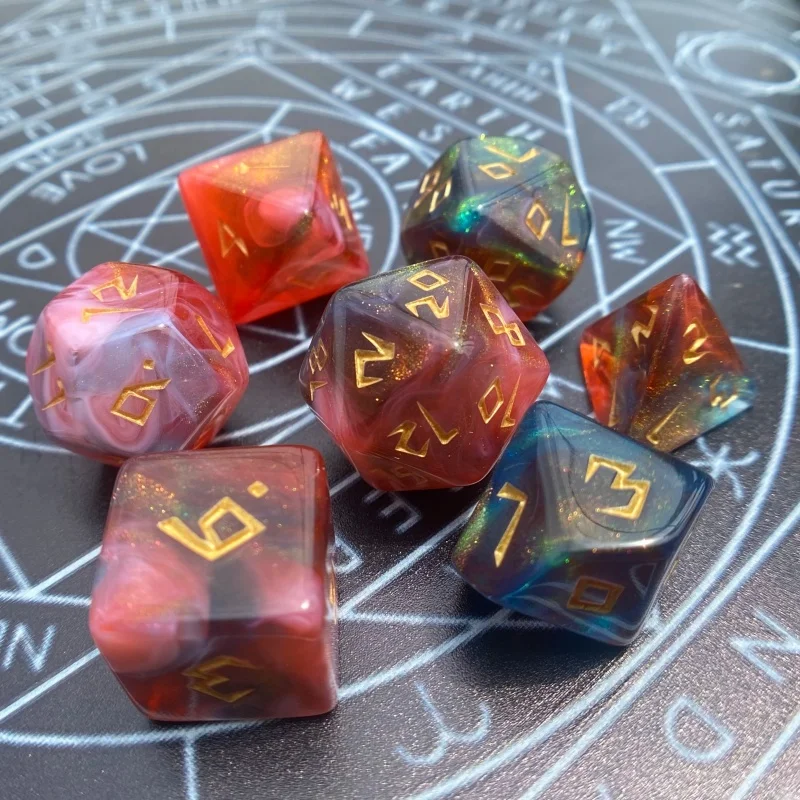 Dazzling Colors 7 Pcs /Set Acrylic Dice TRPG Games D4 D6 D8 D10 D12 D20 Dice Polyhedral Dice Set For DND Or COC Game
Dazzling Colors 7 Pcs /Set Acrylic Dice TRPG Games D4 D6 D8 D10 D12 D20 Dice Polyhedral Dice Set For DND Or COC Game