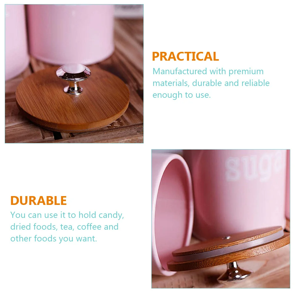 3Pcs Food Storage Jar Pink Airtight Seal Bamboo Lid Kitchen Canisters Multi-Function Tea Coffee Candy Holder
3Pcs Food Storage Jar Pink Airtight Seal Bamboo Lid Kitchen Canisters Multi-Function Tea Coffee Candy Holder