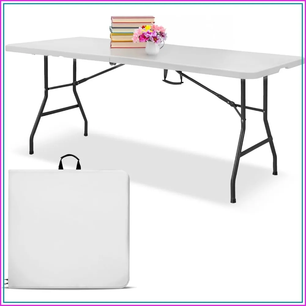 Heavy Duty 6ft Folding Table with Handle, Portable for Indoor Outdoor Events, Camping, Parties, Dining, Up to 300 lbs
Heavy Duty 6ft Folding Table with Handle, Portable for Indoor Outdoor Events, Camping, Parties, Dining, Up to 300 lbs