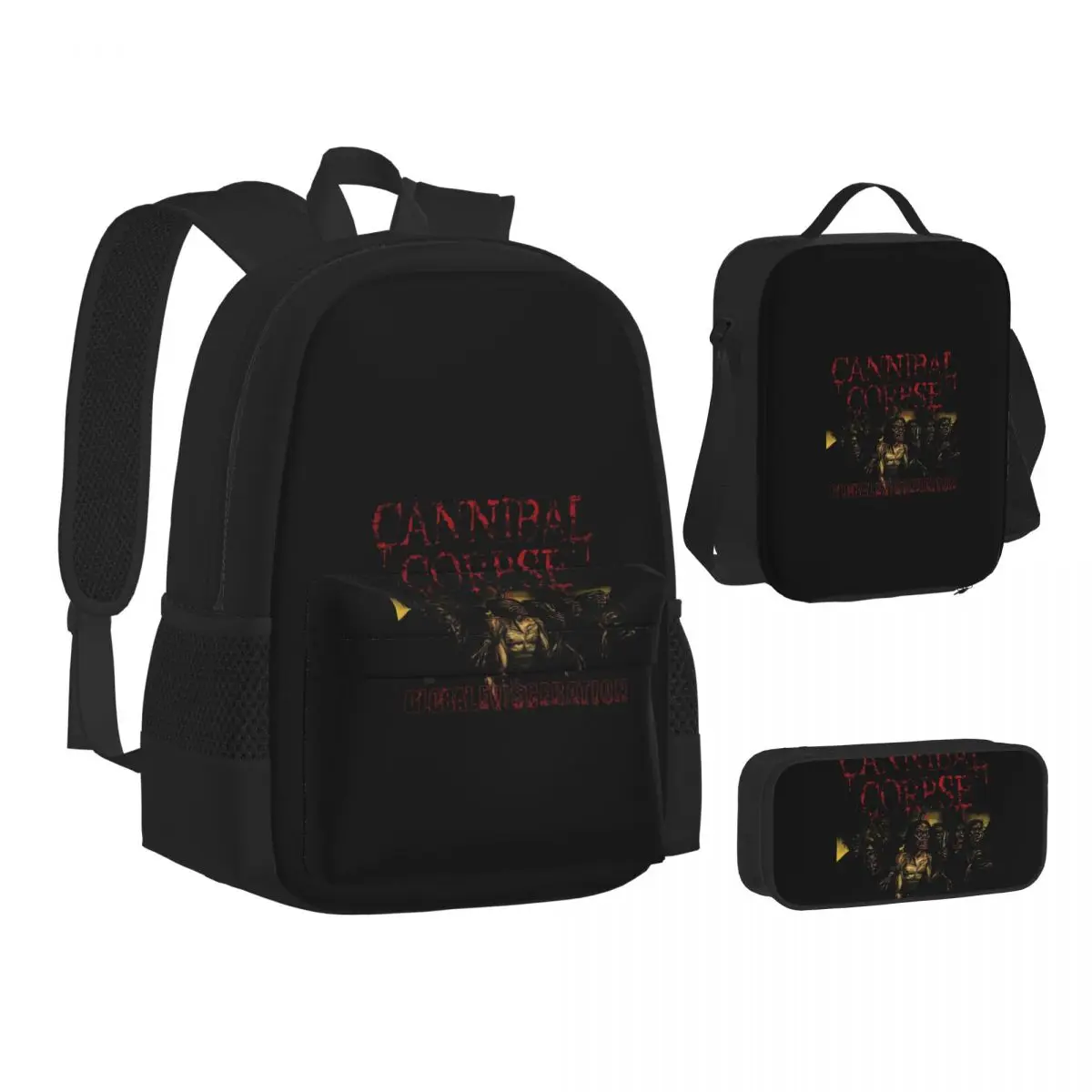 Cannibal Corpse MetalSkateboard Backpacks Boys GirlsBookbag Children School Bags Kids Rucksack Lunch Bag Pen Bag Three-Piece Set
Cannibal Corpse MetalSkateboard Backpacks Boys GirlsBookbag Children School Bags Kids Rucksack Lunch Bag Pen Bag Three-Piece Set