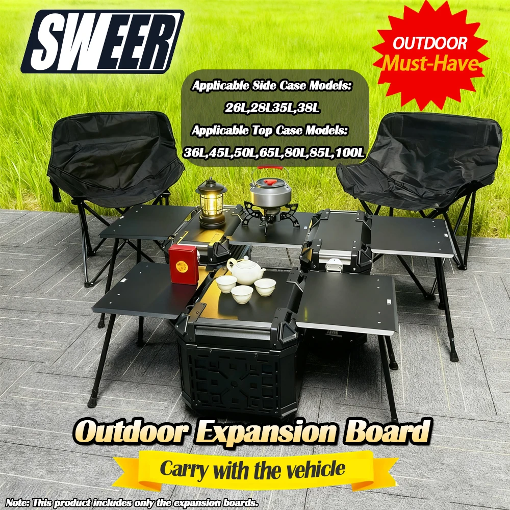 Motorcycle Aluminum Top Case Side Case Universal Camping Table Extension Board Stainless Steel Panel Foldable Retractable Legs
Motorcycle Aluminum Top Case Side Case Universal Camping Table Extension Board Stainless Steel Panel Foldable Retractable Legs