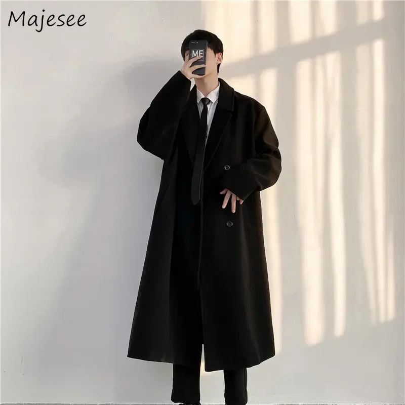 Смешанная мужская весенняя шерстяная деловая X-длинная верхняя одежда, однотонная модная толстая зубчатая джентльменская студенческая красивая мужская одежда в стиле Харадзюку 
Смешанная мужская весенняя шерстяная деловая X-длинная верхняя одежда, однотонная модная толстая зубчатая джентльменская студенческая красивая мужская одежда в стиле Харадзюку