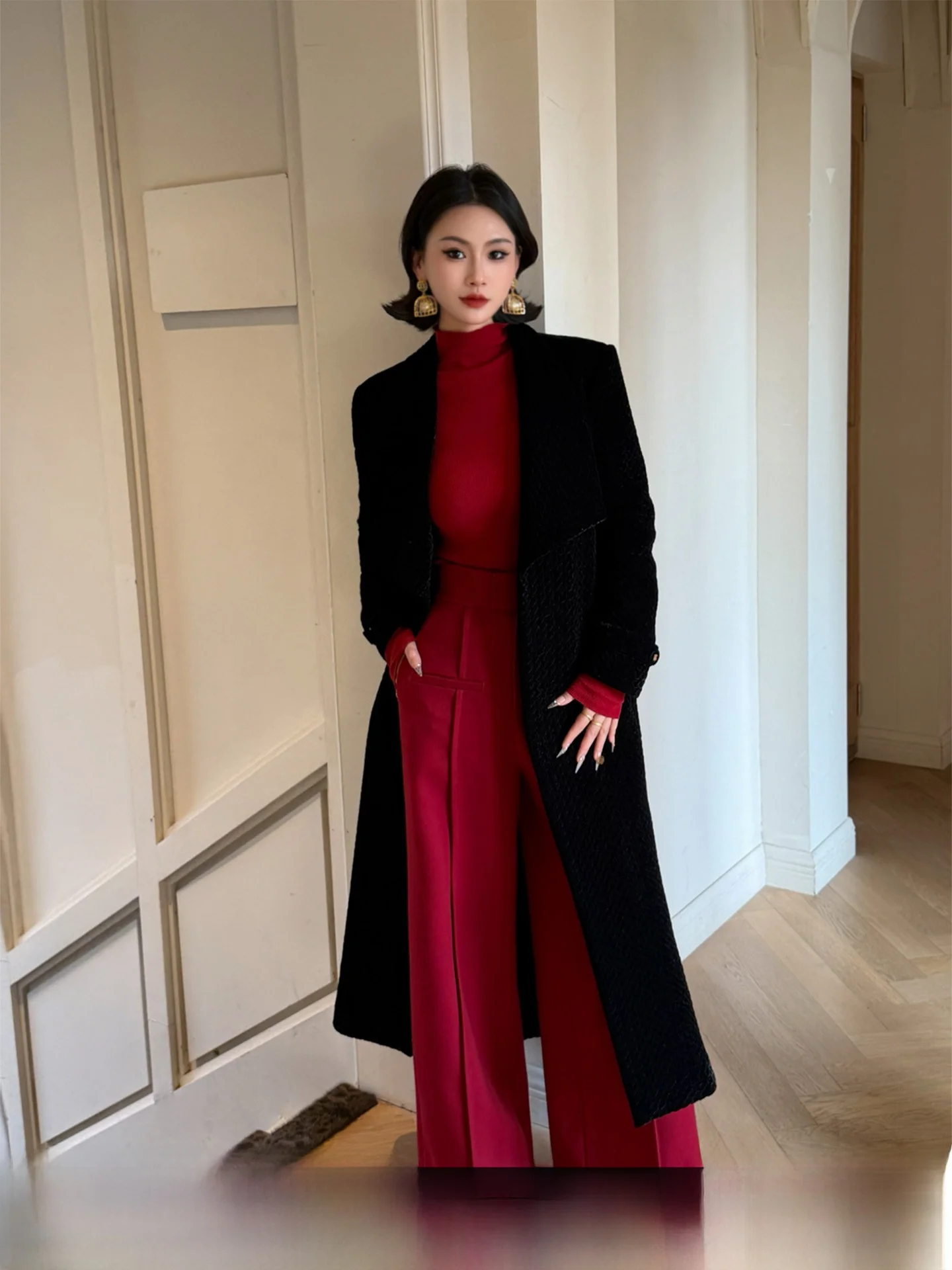 LYXJ Velvet Coat Women's Winter Waist-Cinching Woolen Jaet Casual Loose Sle High Waist V-Ne Long Sve Thiened Outer...
LYXJ Velvet Coat Women's Winter Waist-Cinching Woolen Jaet Casual Loose Sle High Waist V-Ne Long Sve Thiened Outer...