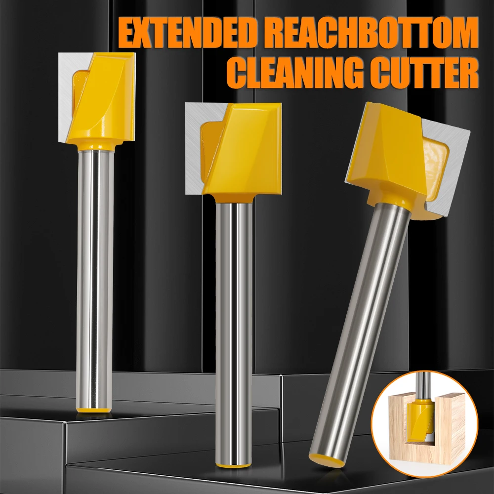 XHYKern 4PCS 12mm Shank Extended Length Bottom Cleaning Router Bit Set Woodworking Grooving Trimming Tool
XHYKern 4PCS 12mm Shank Extended Length Bottom Cleaning Router Bit Set Woodworking Grooving Trimming Tool