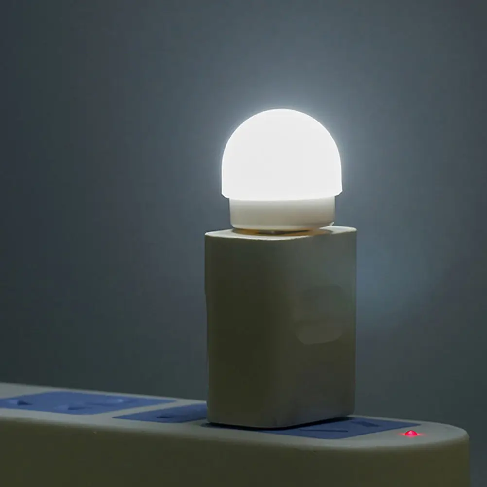 2Pcs USB Night Light Mini LED Lamp Bedroom Decor Portable Rechargeable Warm Glow Emergency Light Compact Design