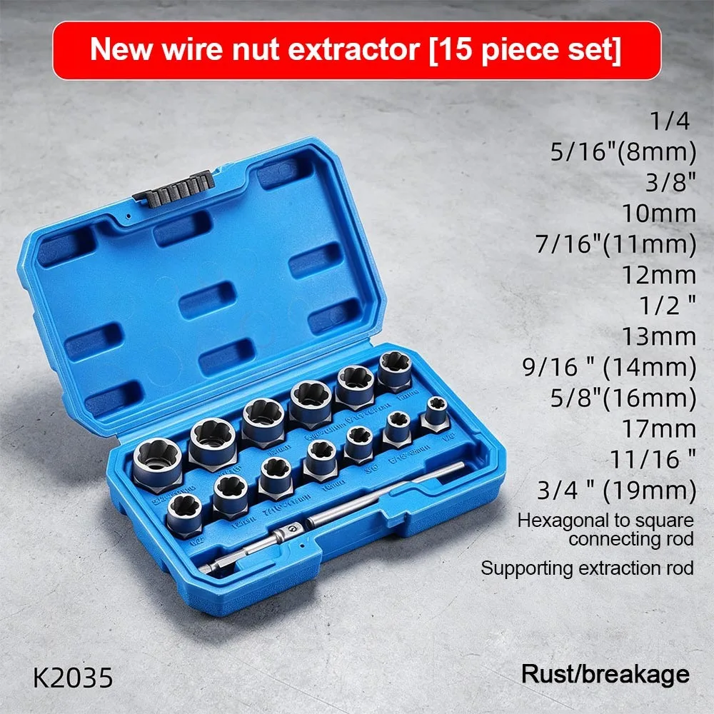 Stripped Fastener High Torque Bolt Extractor Non-slip Rust Proof Nut Extractor Hardened Heavy Duty Auto Tool Auto Maintenance
Stripped Fastener High Torque Bolt Extractor Non-slip Rust Proof Nut Extractor Hardened Heavy Duty Auto Tool Auto Maintenance