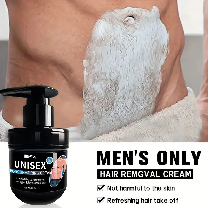 Vliife Men's Hair Removal Cream Nourishing Painless Non Irritating Growth Inhibitor Smooth Portable Body Hair Removal Lotion
Vliife Men's Hair Removal Cream Nourishing Painless Non Irritating Growth Inhibitor Smooth Portable Body Hair Removal Lotion