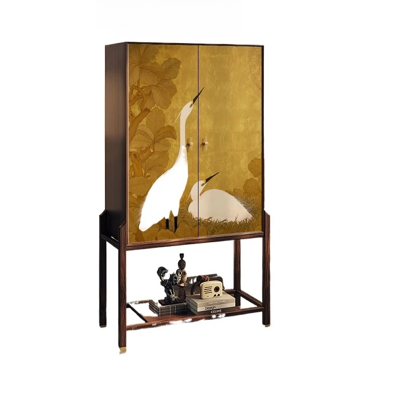 Chinese crane picture solid wood bucket cabinet, living room tall cabinet, household locker
Chinese crane picture solid wood bucket cabinet, living room tall cabinet, household locker