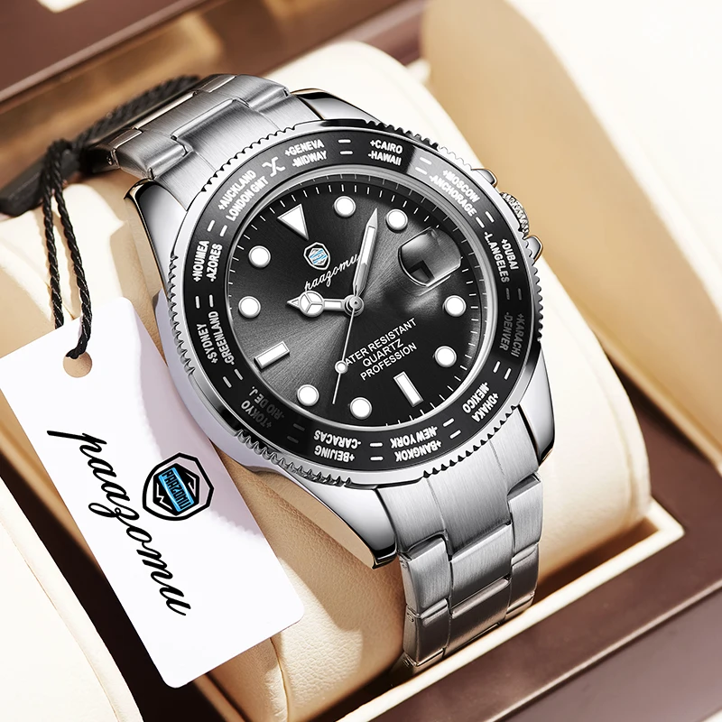 PAAZOMU Top Luxury Man Watch Waterproof Luminous Date Men Watch Stainless Steel Male Clock Sport Fashion Men's Quartz Watches
PAAZOMU Top Luxury Man Watch Waterproof Luminous Date Men Watch Stainless Steel Male Clock Sport Fashion Men's Quartz Watches