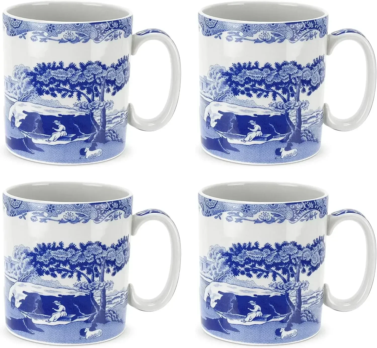 Blue Italian 16oz Jumbo Cup - Scenic Motif & Decorative Border - Elegant Hot Beverage Mug for Tea, Coffee - Brunch Table Drinkwa
Blue Italian 16oz Jumbo Cup - Scenic Motif & Decorative Border - Elegant Hot Beverage Mug for Tea, Coffee - Brunch Table Drinkwa