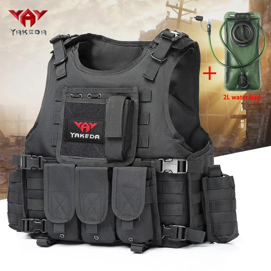 YAKEDA Outdoor camping adventure vest with multiple storage bags and MOLLE webbing extension with 2L food grade drinking bag
YAKEDA Outdoor camping adventure vest with multiple storage bags and MOLLE webbing extension with 2L food grade drinking bag