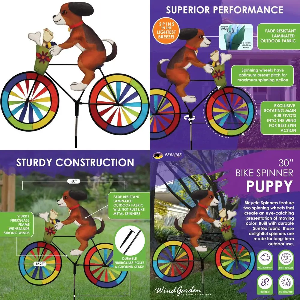 Очаровательный велосипедный спиннер для собак — устойчивое к атмосферным воздействиям наружное украшение, прочный и легкий для патио, дворов, садов и многого другого
Очаровательный велосипедный спиннер для собак — устойчивое к атмосферным воздействиям наружное украшение, прочный и легкий для патио, дворов, садов и многого другого