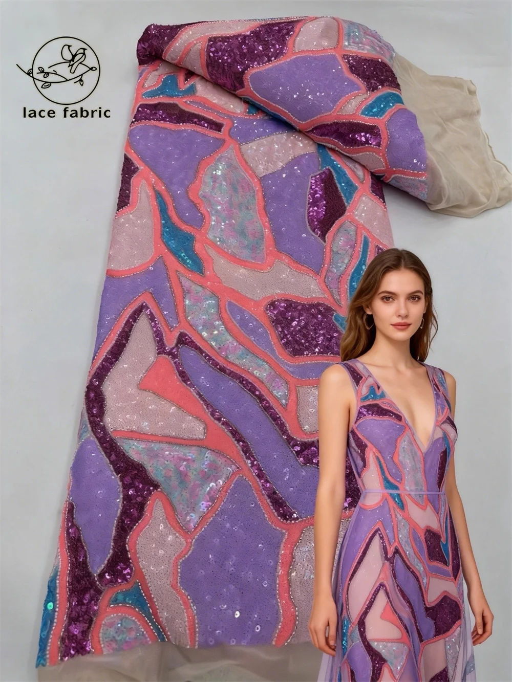 African French Beaded Elastic Net Lace Fabric 2026 High Quality Lace Embroidered Nigerian Sequins Lace 5 Yards For Party Dress
African French Beaded Elastic Net Lace Fabric 2026 High Quality Lace Embroidered Nigerian Sequins Lace 5 Yards For Party Dress