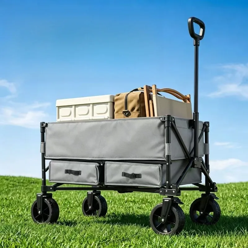 Camper outdoor cart, foldable camping small trailer, picnic cart, shopping cart
Camper outdoor cart, foldable camping small trailer, picnic cart, shopping cart