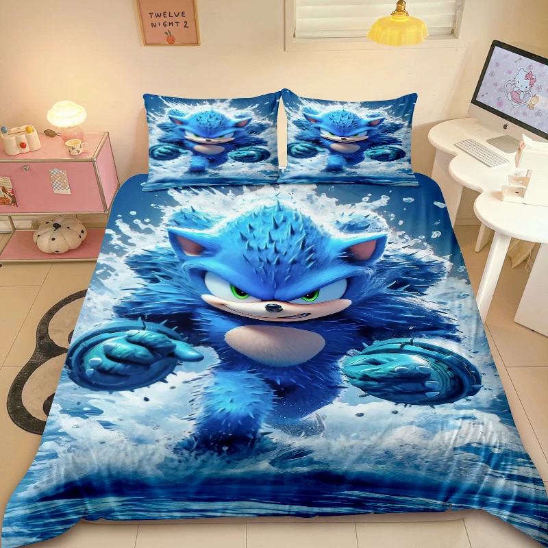 Sonic Blue Duvet Cover Sonic The Hedgehog Cartoon Children Bedding Set Cool Comforter Cover for Teens Bedroom Birthday Gifts
Sonic Blue Duvet Cover Sonic The Hedgehog Cartoon Children Bedding Set Cool Comforter Cover for Teens Bedroom Birthday Gifts